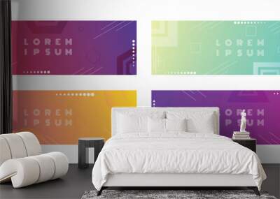 Geometric banner colorful shape style with gradient color and you can use for website. vector illustration Wall mural