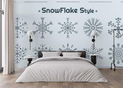 Snowflake style icon drawing design chrismas winter and happy new year and you can use for decorate your work. vector illustration Wall mural