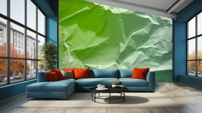 Crumpled colorful paper texture. Wall mural