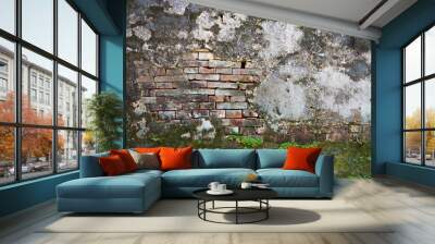 Exposed brick on a wall Wall mural