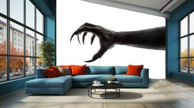 Creepy monster claw isolated on white background with clipping path  Wall mural