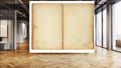 open old blank book isolated on white Wall mural