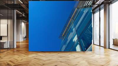 modern glass architecture of office building against the sky from below Wall mural