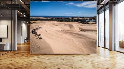 The aerial view of sand dunes in Mui Ne, Vietnam Wall mural