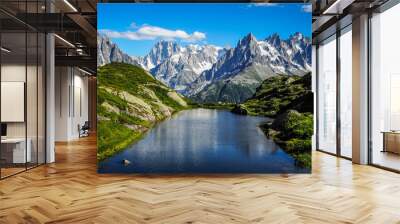 Tour du Mont Blanc in the Alps Wall mural