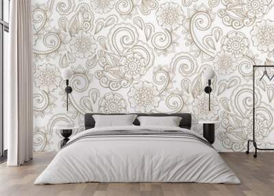 Seamless floral pattern Wall mural