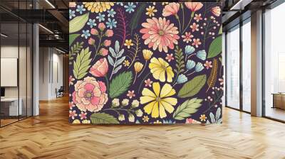 Seamless Floral Pattern Wall mural