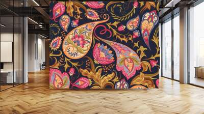 Seamless Paisley Pattern Wall mural