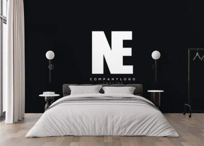 NE, EN, Abstract initial monogram letter alphabet logo design Wall mural