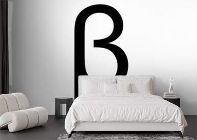 Greek alphabet : beta signage icon Wall mural