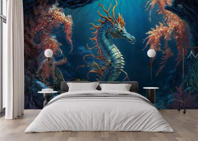 Exploring Sea Dragon Fish Monsters Through Generative Ai Wall mural