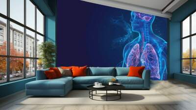 Illustration of Human Lungs Wall mural