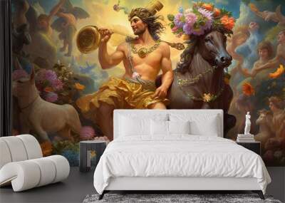 The Cunning One: Hermes, the God of Thieves and Tricksters in Ancient Mythology by Generative AI Wall mural