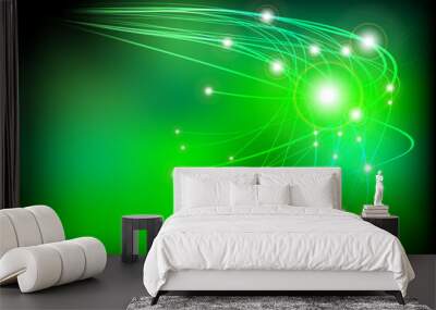 Glowing Fibers Wall mural