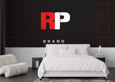 RP Alphabet letters Initials Monogram logo PR, R and P Wall mural