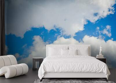 blue sky and clouds Wall mural