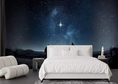 Christmas Nativity under the Stars Wall mural