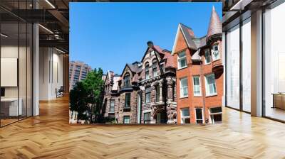 Fancy Old Homes in the Gold Coast Neighborhood of Chicago Wall mural