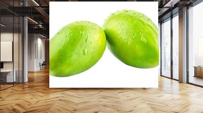 green mango isolated on transparent background Wall mural