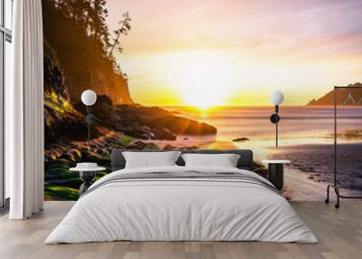 Oregon Coast at sunset Wall mural