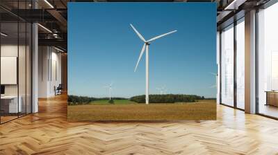 View of a wind farm in Belgium Wall mural