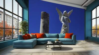 Old stone angel statue catholic  Wall mural