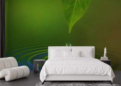 water drop Wall mural