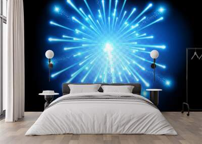 Big Blue Firework Wall mural