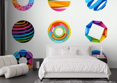 Circle Design Symbols Collection Wall mural