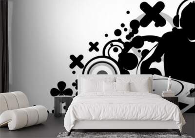 dj mixing beats Wall mural