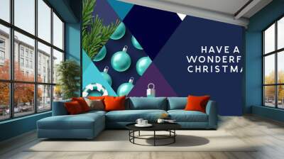 Festive Christmas Abstract Background Wall mural