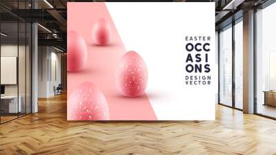 Happy Easter Composition Layout Wall mural