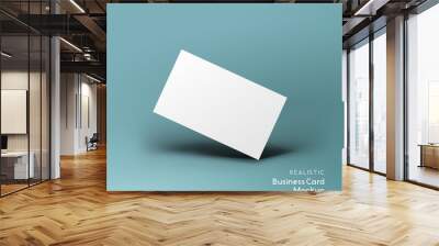 Realistic business card mockup template with vector shadow effects. Wall mural