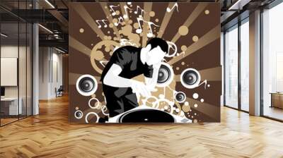 spinning beats Wall mural