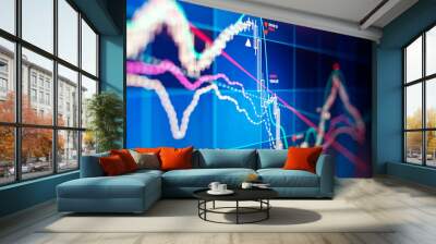 Technical Business Stock Chart Wall mural