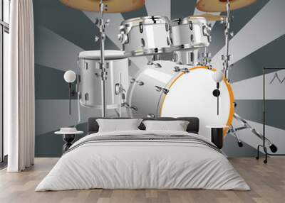 drum set Wall mural