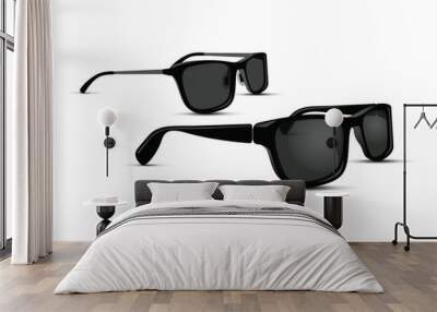 black and white sunglasses Wall mural