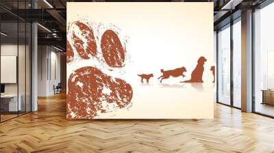 dog paws Wall mural