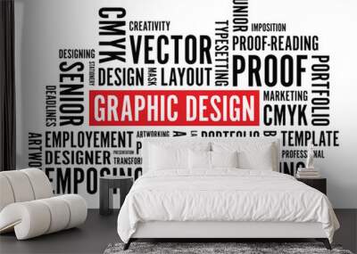 graphic design word background Wall mural