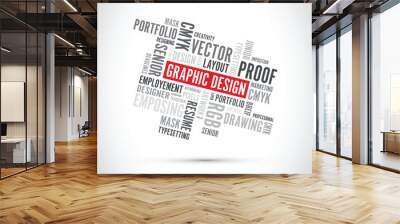 graphic design word background Wall mural