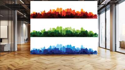 over print cityscapes Wall mural