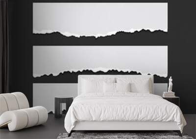 set of torn paper Wall mural