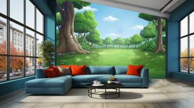 background for jungle and natural at daytime. Wall mural