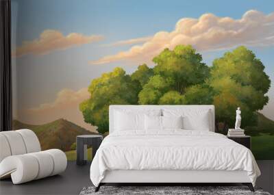 Beautiful sunset Wall mural