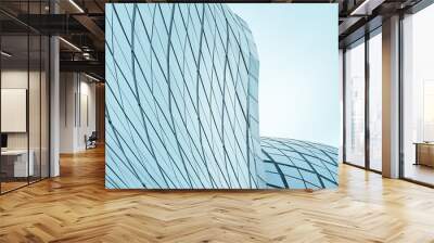 close up of a geometric structure roof fragments . abstract architecture background . - Wall mural