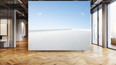 empty open space top floor with clear blue sky . Wall mural