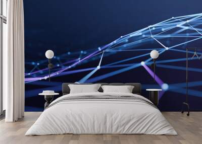 Internet and communication technology design concept. Wall mural