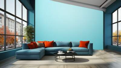 Light blue wall background Wall mural