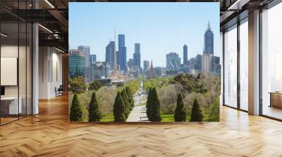 Melbourne cityscape panorama view Wall mural