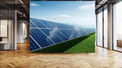 Solar panels cell farm power Wall mural